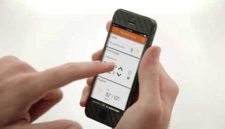 Alarm.com mobile app showing smart home controls